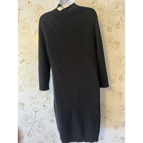Tommy Bahama Dress Sweater Size Large Black Cable Knit Long Sleeve Zip New 057 - Picture 5 of 8